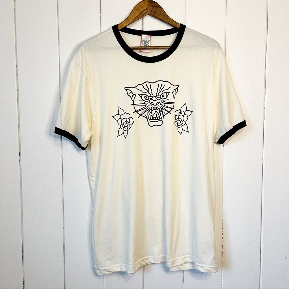 RBA Traditional Tattoo Style Panther T-Shirt. Size Large.